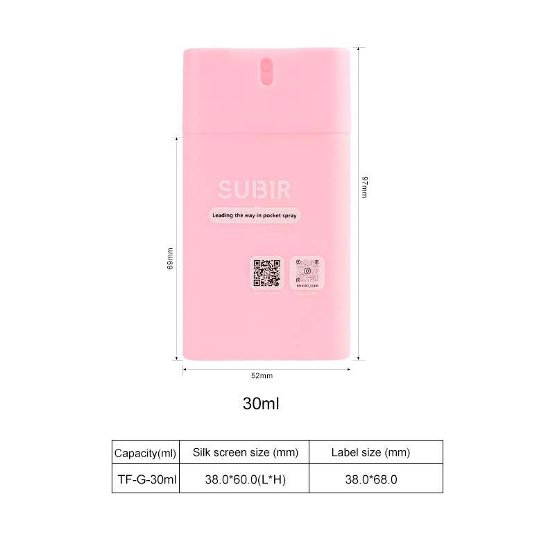 TF-G Travel Portable Credit Card 30ml Empty Plastic Perfume Spray Bottle Wholesale  TF-G Travel Portable Credit Card 30ml Empty Plastic Perfume Spray Bottle Wholesale
