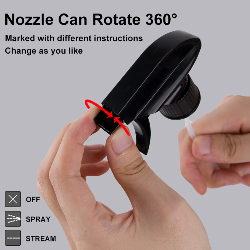 New Design 28/410 Black All Plastic Trigger Sprayer with Mist And Stream Settings Wholesale New Design 28/410 Black All Plastic Trigger Sprayer with Mist And Stream Settings Wholesale