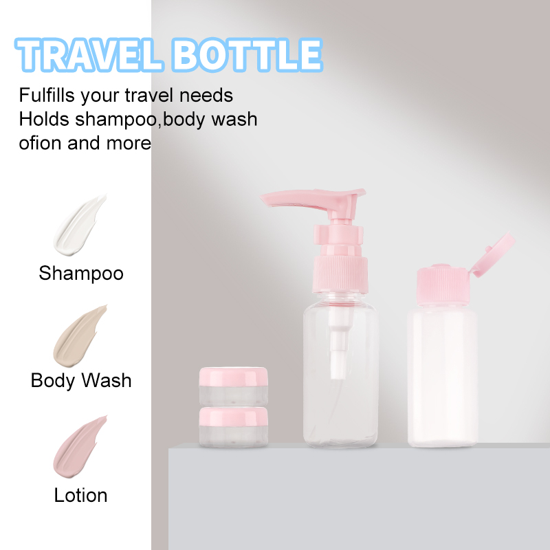 Plastic Cosmetic Bottle Set 11pcs Reusable Travel Toiletries Empty Spray Pump Flip Cap Supplier Plastic Cosmetic Bottle Set 11pcs Reusable Travel Toiletries Empty Spray Pump Flip Cap Supplier