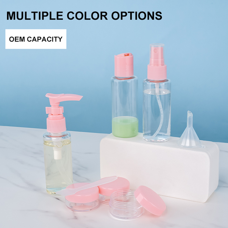 7 Pcs PET Plastic Mini Cosmetic Storage Leak Proof Empty Travel Bottle Kit Factory 7 Pcs PET Plastic Mini Cosmetic Storage Leak Proof Empty Travel Bottle Kit Factory