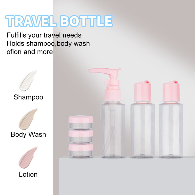 7 Pcs PET Plastic Mini Cosmetic Storage Leak Proof Empty Travel Bottle Kit Factory 7 Pcs PET Plastic Mini Cosmetic Storage Leak Proof Empty Travel Bottle Kit Factory