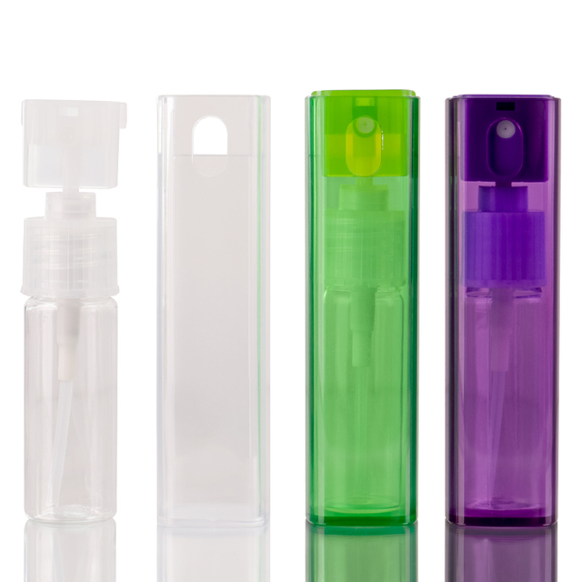 Luxury Empty 10ml Square Plastic Perfume Mist Spray Bottle Manufacturer