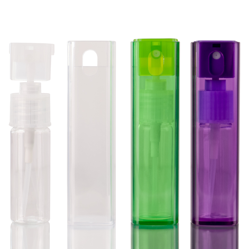 Luxury Empty 10ml Square Plastic Perfume Mist Spray Bottle Manufacturer
