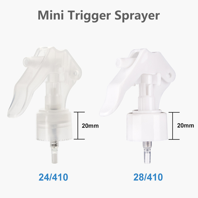 24/410 28/410 White Mini Plastic Trigger Sprayer for Cleaning Bottle Cap Customizable Color