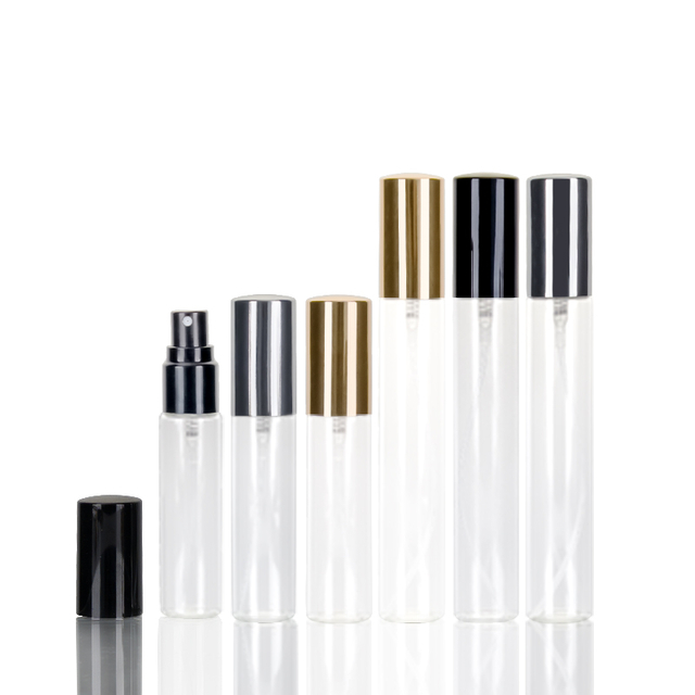 Luxury 5ml 10ml 15ml Round Empty Clear Mini Glass Perfume Spray Bottles Custom