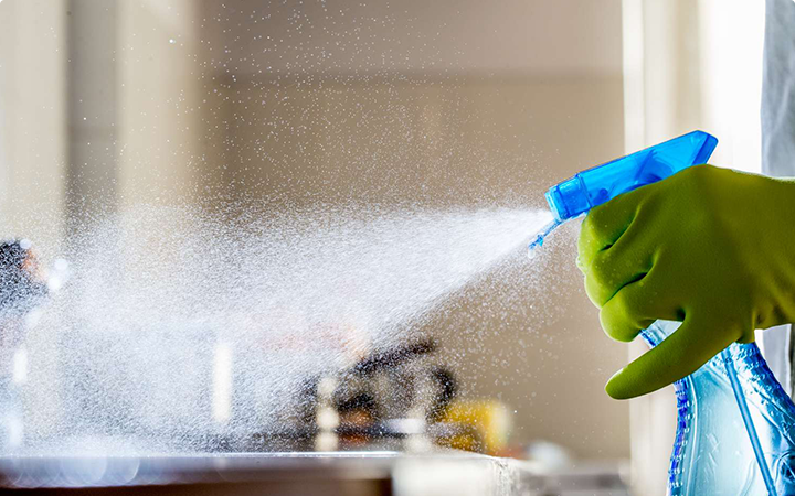 Application of spray bottle
