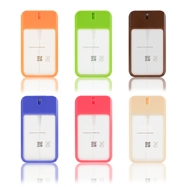 High Quality Transparent Luxury 45ml Plastic Square Credit Card Spray Bottle Factory
