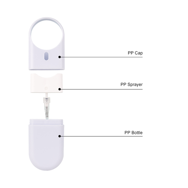 New Design 10ml 15ml Empty Plastic Travel Portable Round Ring Spray Perfume Bottle Factory