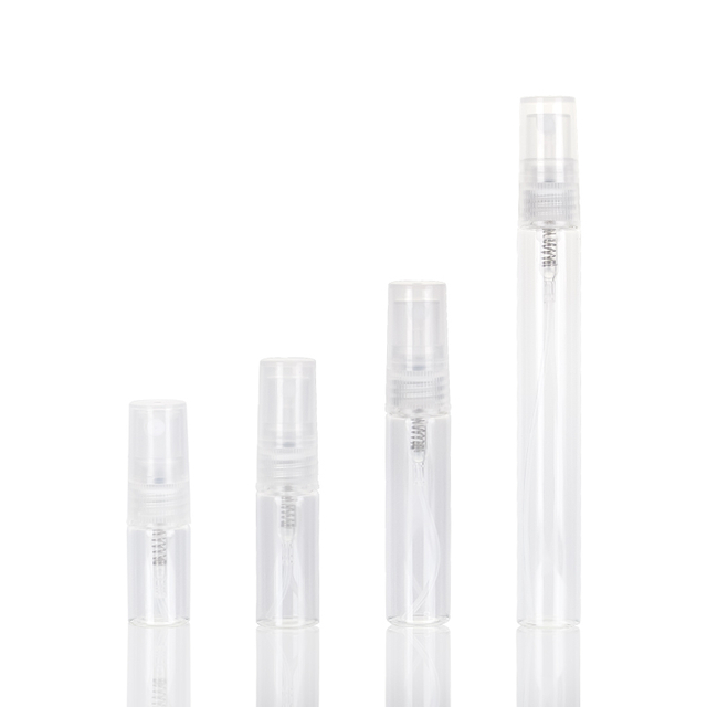 2ml 3ml 5ml 10ml Mini Empty Refillable Portable Glass Spray Bottles with Cap Wholesale