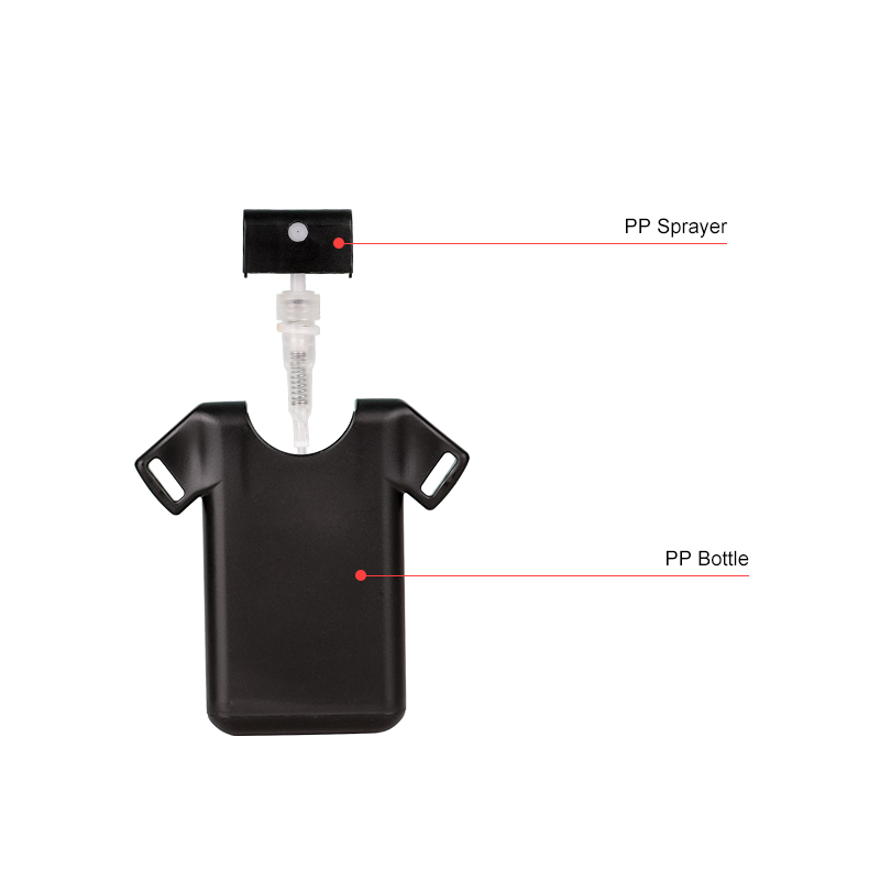 Unique T-shirt Design 10/16ml Portable Plastic Pocket Credit Card Spray Bottle Factory Supplying