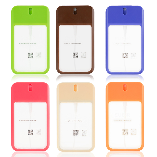High Quality Transparent Luxury 45ml Plastic Square Credit Card Spray Bottle Factory