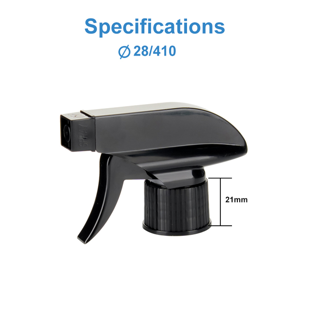 New Design 28/410 Black All Plastic Trigger Sprayer with Mist And Stream Settings Wholesale